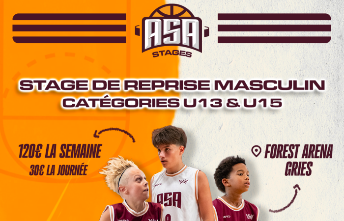 Inscription pour le stage de reprise masculin